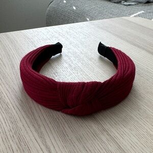 Elegant Red Knotted Headband